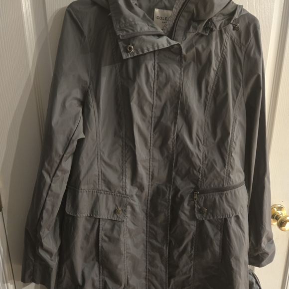 Cole Haan Women's Gray Jacket (M) Portable Rain Jacket - Picture 2 of 8